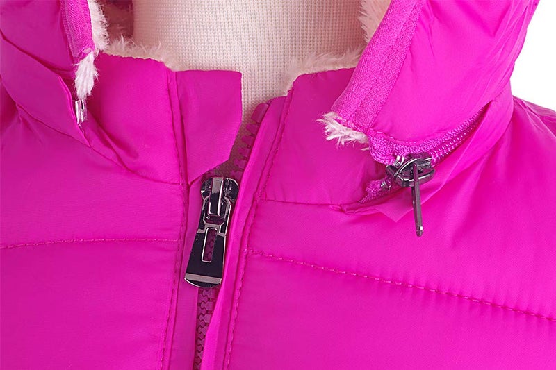 Kimjun Toddler Baby Hooded Down Jacket Boys Girls Kids Thicken Warm Winter Coat Outerwear 1-7t (Rose, 18-24 Months) - Image 4